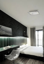 Diyas - Felix Square Ceiling Flush Light, 16W LED, 3600K, Polished Chrome/Crystal (DIYAS IL80050) - Luminosity Designs Ltd