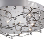 Diyas - Fia Ceiling Round 6 Light, G4 With White LEDs, Polished Chrome/Crystal (Diyas IL30637) - Luminosity Designs Ltd
