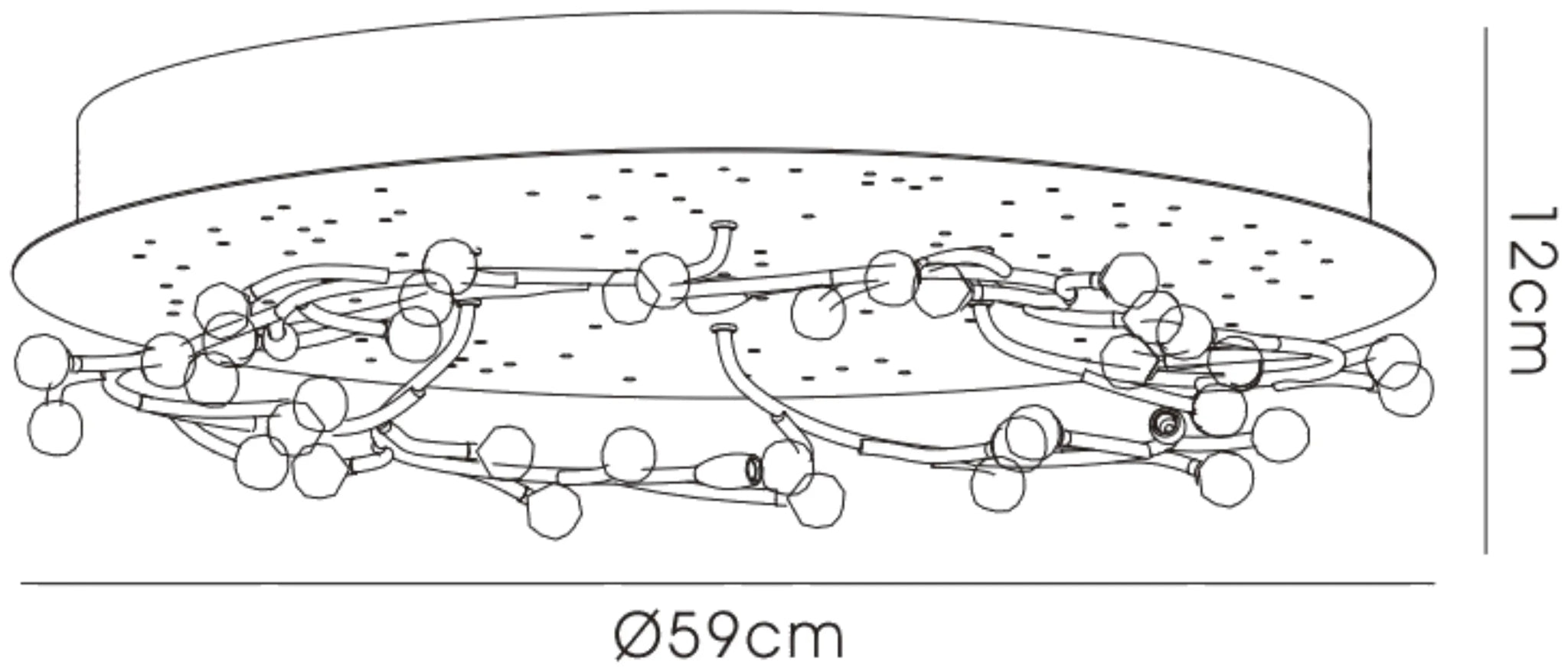 Diyas - Fia Ceiling Round 6 Light, G4 With White LEDs, Polished Chrome/Crystal (Diyas IL30637) - Luminosity Designs Ltd