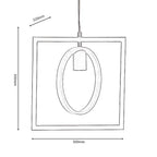 Oaks Lighting - Finley Geometric Single Pendant With Black Framework and Wooden Detailing, 1x E27 - Luminosity Designs Ltd