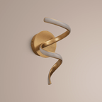 Luminosity Designs Ltd - Finnegan Modern Spiral Champagne Gold Neon Wall Light Fitting - Luminosity Designs Ltd