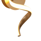 Luminosity Designs Ltd - Finnegan Modern Spiral Champagne Gold Neon Wall Light Fitting - Luminosity Designs Ltd