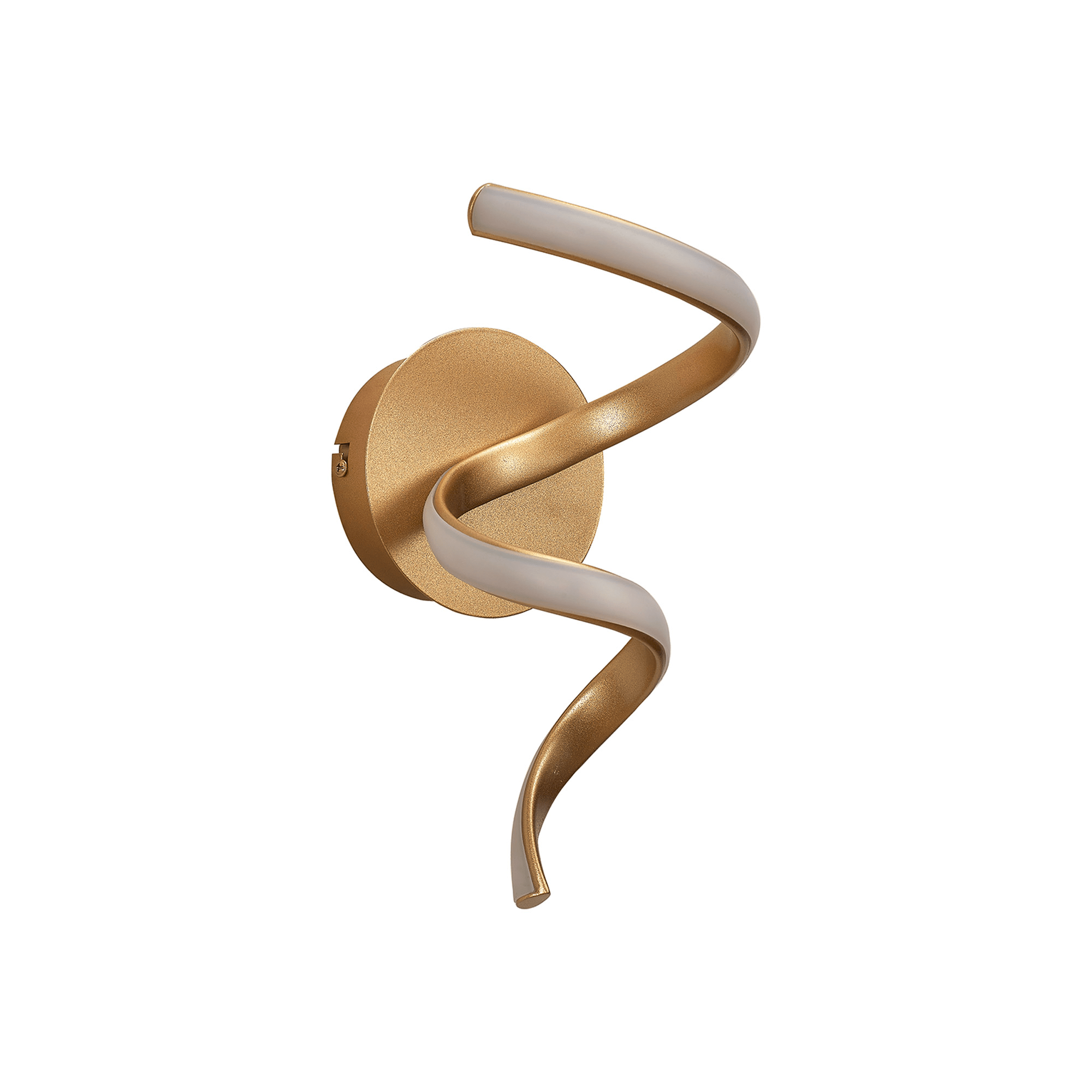 Luminosity Designs Ltd - Finnegan Modern Spiral Champagne Gold Neon Wall Light Fitting - Luminosity Designs Ltd