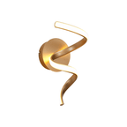 Luminosity Designs Ltd - Finnegan Modern Spiral Champagne Gold Neon Wall Light Fitting - Luminosity Designs Ltd