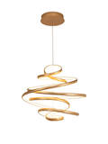 Luminosity Designs Ltd - Finnegan Modern Statement Champagne Gold Neon Dimmable Pendant with Adjustable Drop - Luminosity Designs Ltd