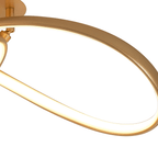 Luminosity Designs Ltd - Finnegan Modern Statement Champagne Gold Neon Dimmable Semi Flush Light Fitting - Luminosity Designs Ltd