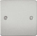 Knightsbridge - Flat Plate Brushed Chrome 1G Blanking plate - Luminosity Designs Ltd