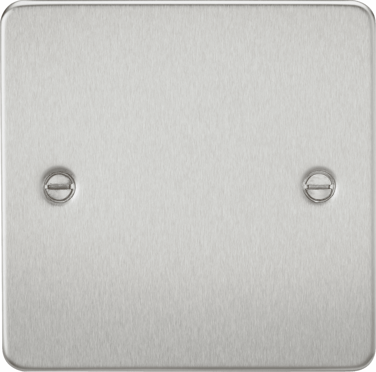Knightsbridge - Flat Plate Brushed Chrome 1G Blanking plate - Luminosity Designs Ltd
