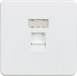 Knightsbridge - Flat Plate Metal Screwless RJ45 Network Outlet - Luminosity Designs Ltd