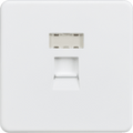 Knightsbridge - Flat Plate Metal Screwless RJ45 Network Outlet - Luminosity Designs Ltd