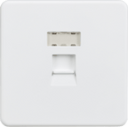 Knightsbridge - Flat Plate Metal Screwless RJ45 Network Outlet - Luminosity Designs Ltd