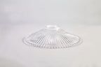 Deco - Flattened Ribbed Effect Clear Glass Lampshade - Luminosity Designs Ltd