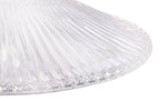 Deco - Flattened Ribbed Effect Clear Glass Lampshade - Luminosity Designs Ltd