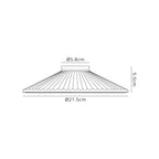 Deco - Flattened Ribbed Effect Clear Glass Lampshade - Luminosity Designs Ltd