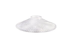 Deco - Flattened Ribbed Effect Clear Glass Lampshade - Luminosity Designs Ltd