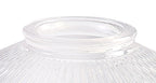 Deco - Flattened Ribbed Effect Clear Glass Lampshade - Luminosity Designs Ltd