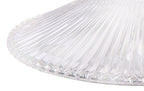 Deco - Flattened Ribbed Effect Clear Glass Lampshade - Luminosity Designs Ltd
