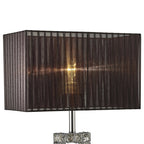 Diyas - Florence Crystal Rectangle Table Lamp With Organza Shade, 1 Light E27 (Diyas IL31532) - Luminosity Designs Ltd