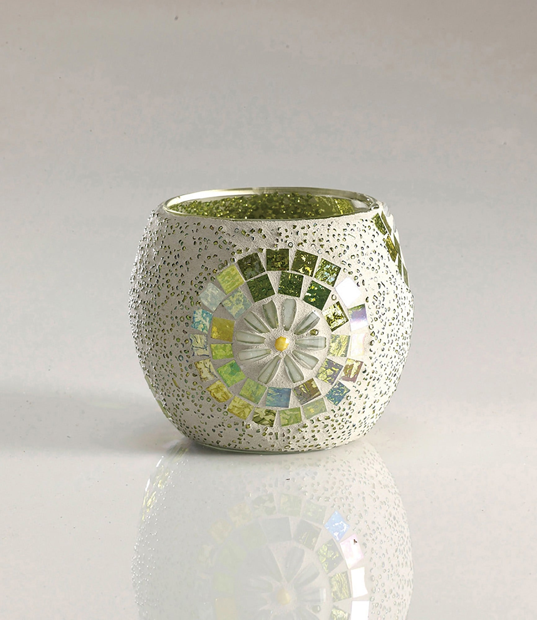 Diyas Home - Floretta Mosaic Candle Holder - Luminosity Designs Ltd