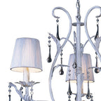 Flur Gothic Style Chandelier Pendant, 3 Light E14 Candle With Silk String Shades (Diyas IL40023 / IL40013 )