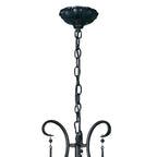 Flur Gothic Style Chandelier Pendant, 3 Light E14 Candle With Silk String Shades (Diyas IL40023 / IL40013 )