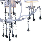 Flur Gothic Style Chandelier Pendant, 3 Light E14 Candle With Silk String Shades (Diyas IL40023 / IL40013 )