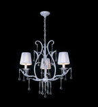 Flur Gothic Style Chandelier Pendant, 3 Light E14 Candle With Silk String Shades (Diyas IL40023 / IL40013 )