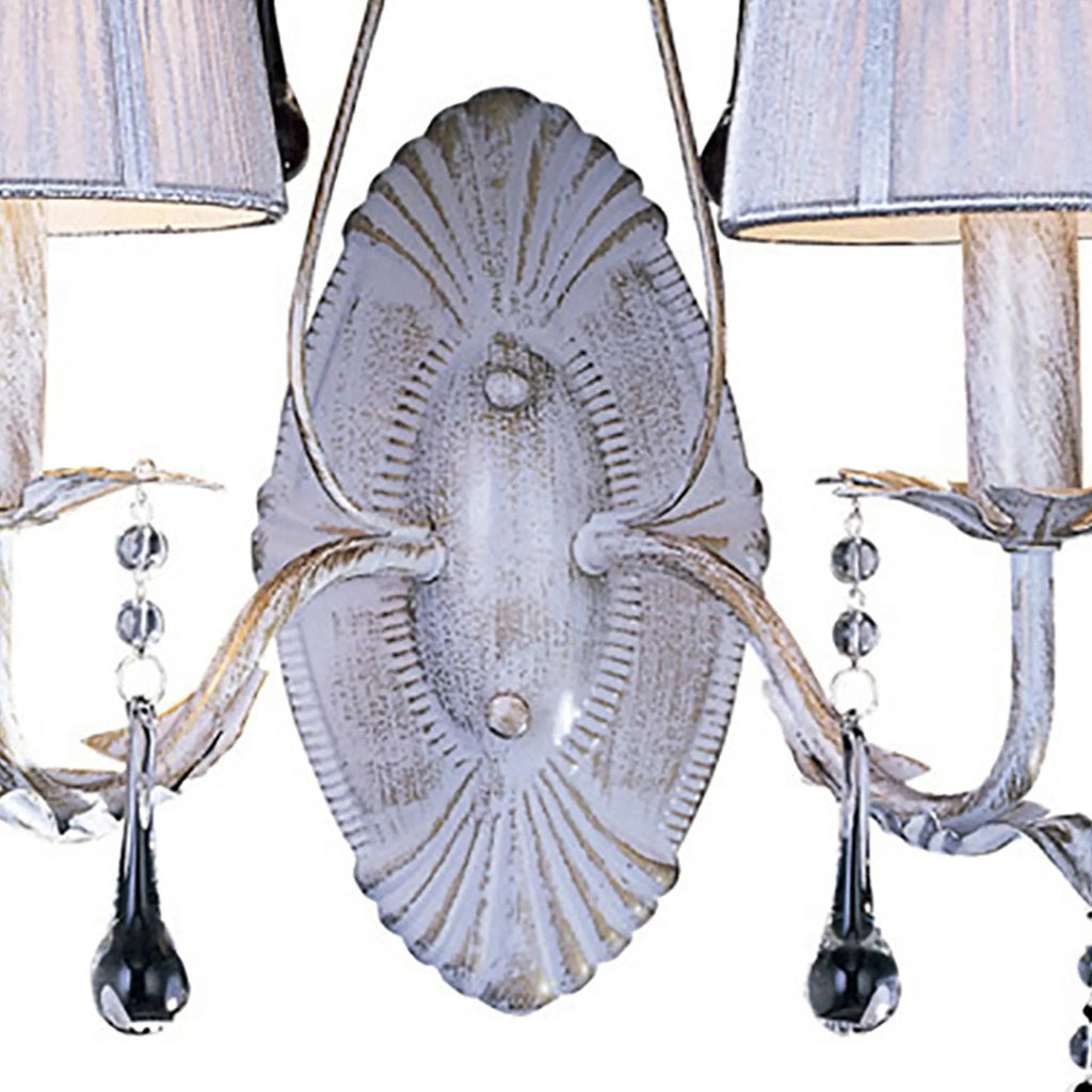 Diyas - Flur White and Gold Wall Lamp. 2 Light E14 (Diyas IL40012) - Luminosity Designs Ltd