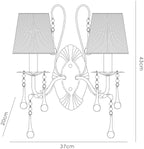 Diyas - Flur White and Gold Wall Lamp. 2 Light E14 (Diyas IL40012) - Luminosity Designs Ltd