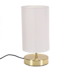 lse - Francis Touch Table Lamp With Gold Base and Cotton Shade, 1X E14 - Luminosity Designs Ltd