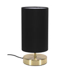 lse - Francis Touch Table Lamp With Gold Base and Cotton Shade, 1X E14 - Luminosity Designs Ltd