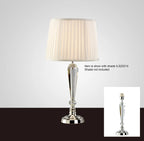 Diyas - Freya Crystal Table Lamp WITHOUT SHADE, 1 Light E27, Silver Finish - Luminosity Designs Ltd