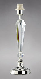 Diyas - Freya Crystal Table Lamp WITHOUT SHADE, 1 Light E27, Silver Finish - Luminosity Designs Ltd