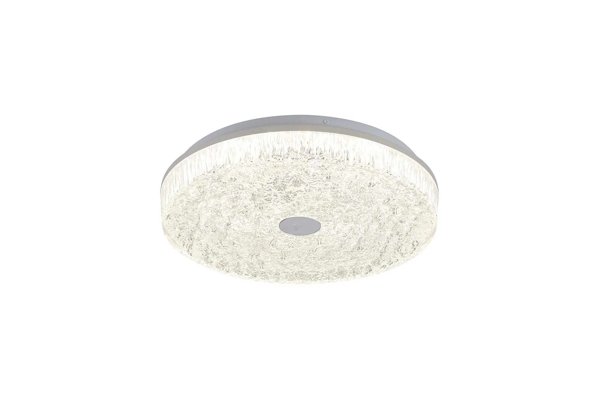 Mantra - Frozen 39cm Round Ceiling Light, 30W LED, 2700 - 5000K Tuneable White, 3420lm, Remote Control, White - Luminosity Designs Ltd