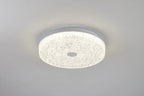 Mantra - Frozen 39cm Round Ceiling Light, 30W LED, 2700 - 5000K Tuneable White, 3420lm, Remote Control, White - Luminosity Designs Ltd