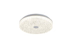 Frozen 39cm Round Ceiling Light, 30W LED, 2700-5000K Tuneable White, 3420lm, Remote Control, White