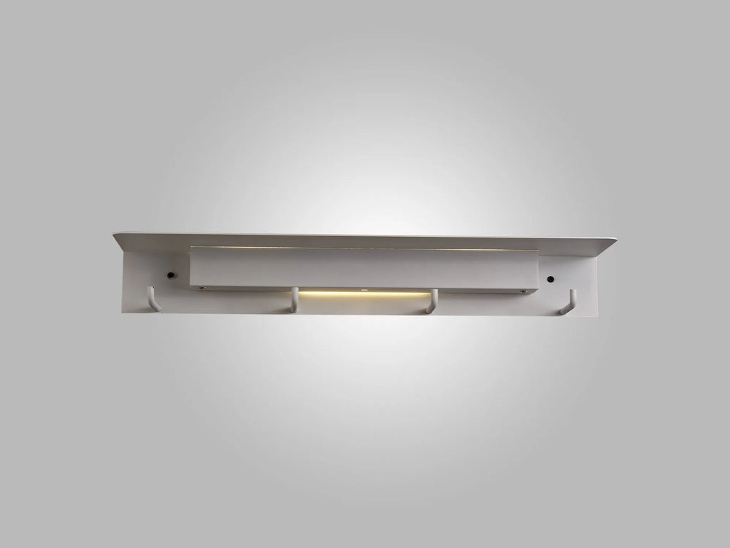 Mantra Fuerteventura Wall Lamp / Coat Rack with Handy Shelf and Built In LED Illumination