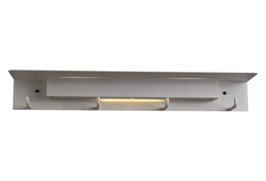 Mantra Fuerteventura Wall Lamp / Coat Rack with Handy Shelf and Built In LED Illumination