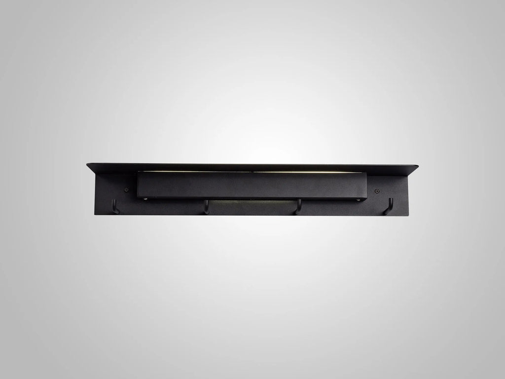 Mantra Fuerteventura Wall Lamp / Coat Rack with Handy Shelf and Built In LED Illumination