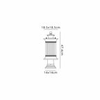 Luminosity Designs Ltd - Fuller Traditional Pedestal / Post Lamp, 1 x E27, IP54, Oil Rubbed Brass (Bronze) /Lined Glass - Luminosity Designs Ltd