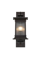 Luminosity Designs Ltd - Fuller Traditional Wall Lamp, 1 x E27, IP54, Oil Rubbed Brass (Bronze) /Lined Glass - Luminosity Designs Ltd