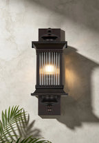 Luminosity Designs Ltd - Fuller Traditional Wall Lamp, 1 x E27, IP54, Oil Rubbed Brass (Bronze) /Lined Glass - Luminosity Designs Ltd