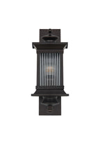 Luminosity Designs Ltd - Fuller Traditional Wall Lamp, 1 x E27, IP54, Oil Rubbed Brass (Bronze) /Lined Glass - Luminosity Designs Ltd