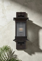 Luminosity Designs Ltd - Fuller Traditional Wall Lamp, 1 x E27, IP54, Oil Rubbed Brass (Bronze) /Lined Glass - Luminosity Designs Ltd