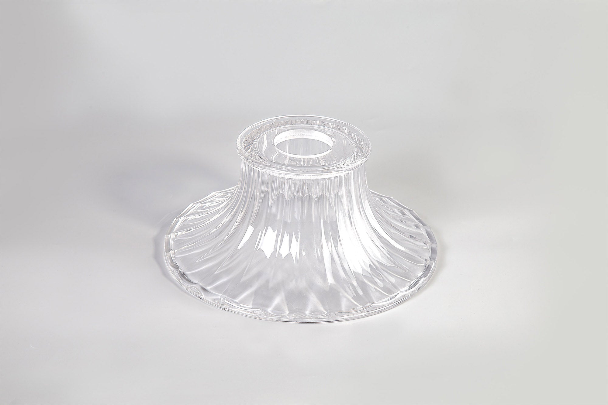 Deco - Funnel Bell Clear Glass Lampshade - Luminosity Designs Ltd