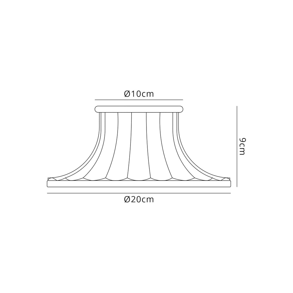 Deco - Funnel Bell Clear Glass Lampshade - Luminosity Designs Ltd