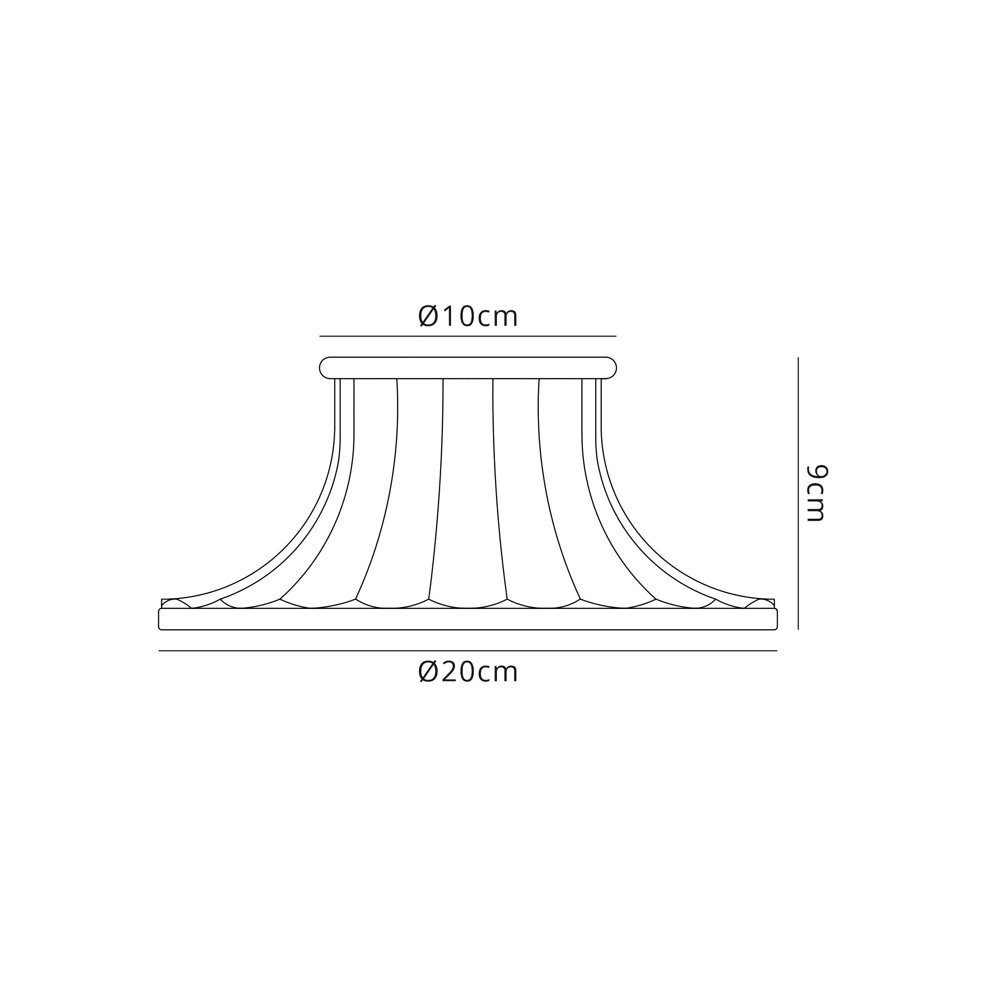 Deco - Funnel Bell Clear Glass Lampshade - Luminosity Designs Ltd