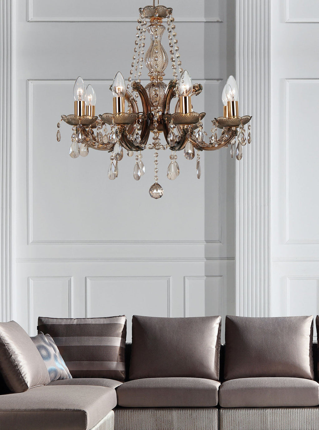 Deco - Gabrielle Chandelier With Acylic Sconce - Luminosity Designs Ltd