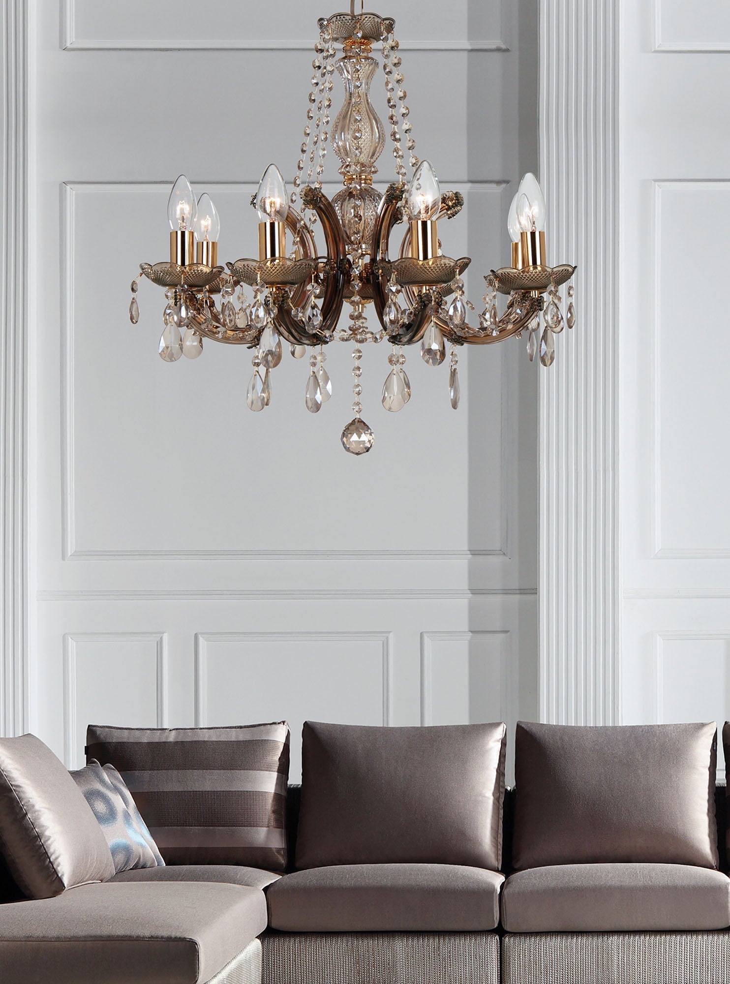 Deco - Gabrielle Chandelier With Acylic Sconce - Luminosity Designs Ltd