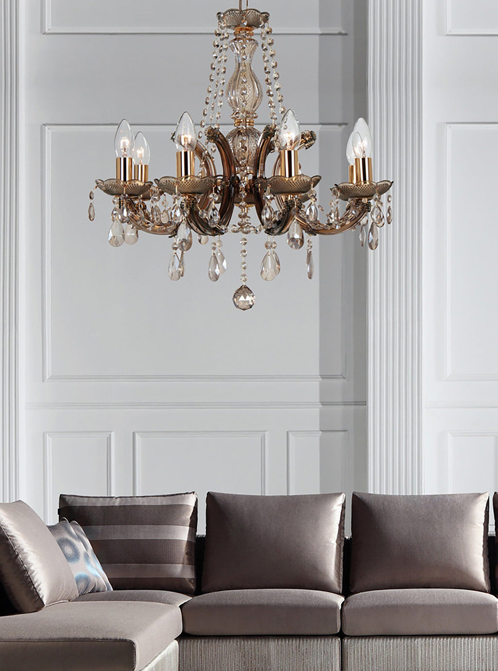 Deco - Gabrielle Chandelier With Acylic Sconce - Luminosity Designs Ltd